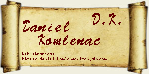Daniel Komlenac vizit kartica